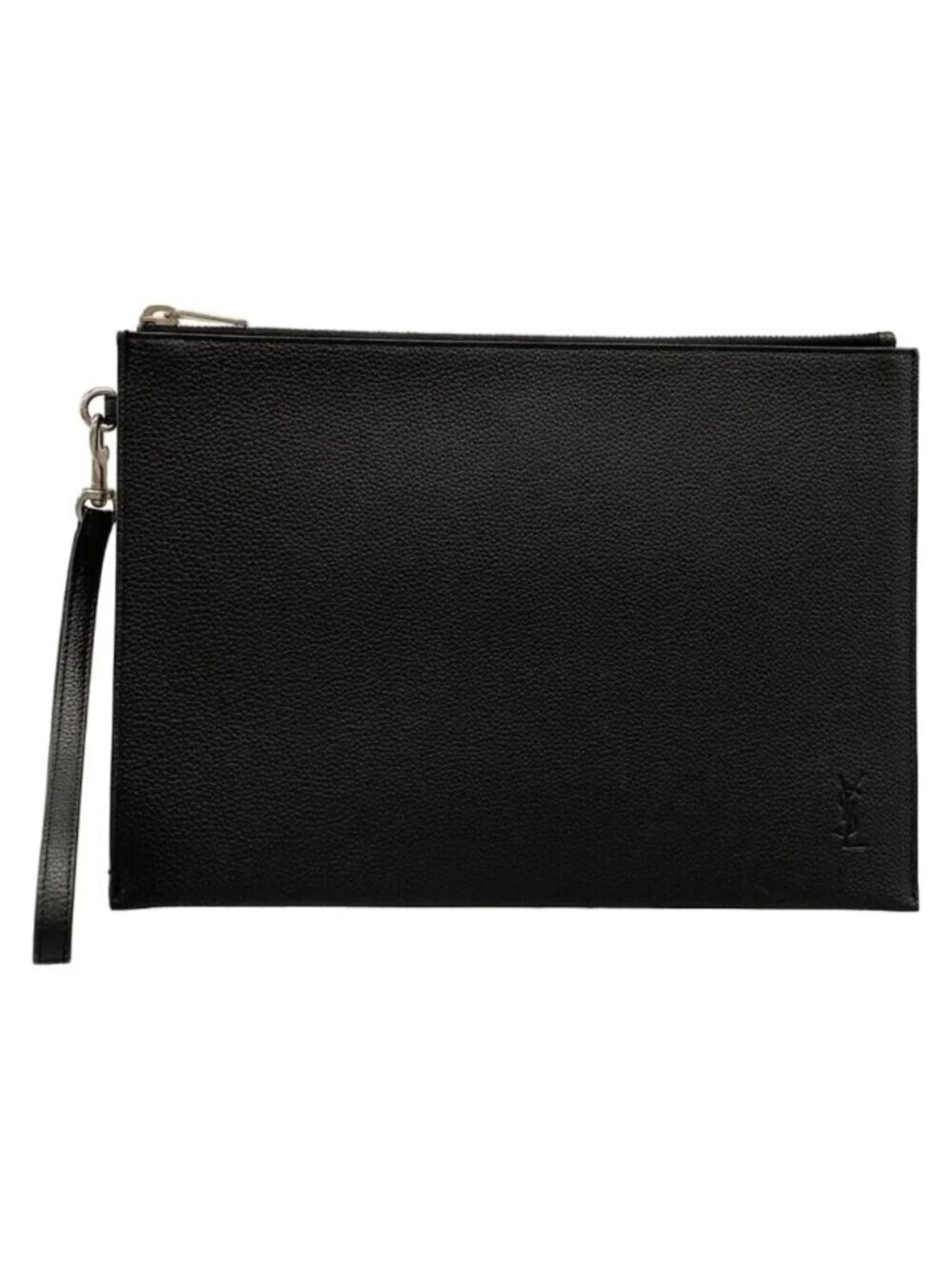 Authentic Yves Saint Laurent Black Leather Hand Bag 530013 - Picture 1 of 15